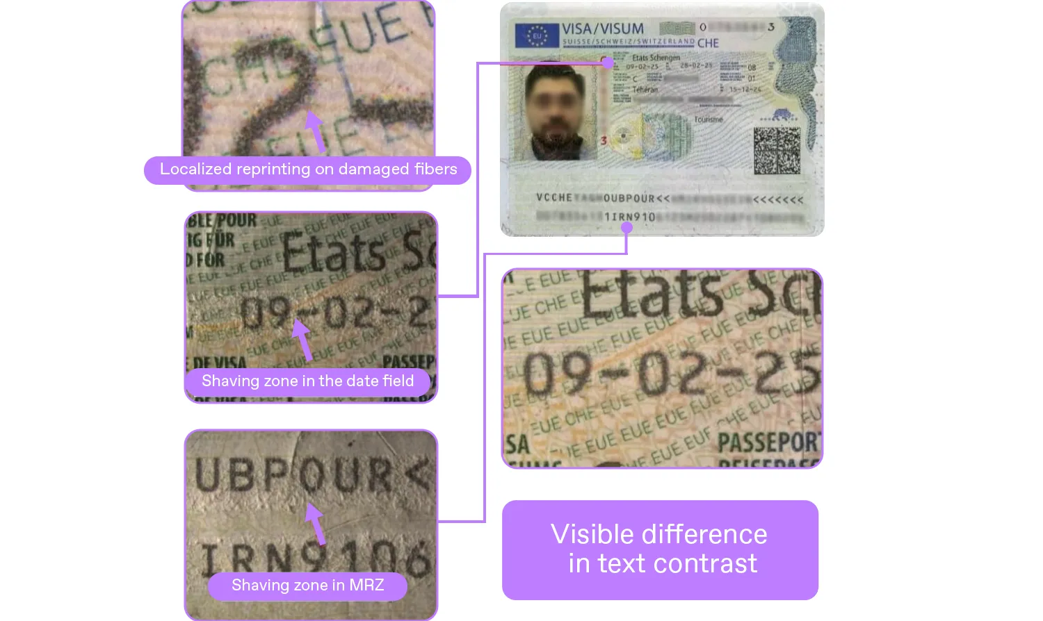 manipulated schengen visa
